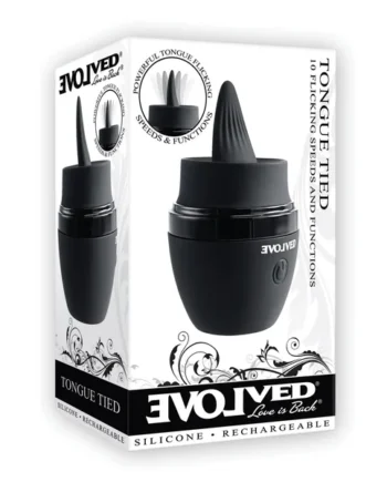 Evolved Tongue Tied Flicking Massager - Black
