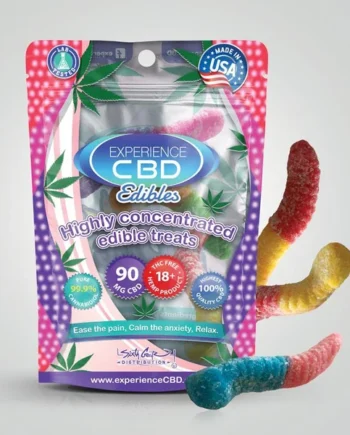 EXPERIENCE CBD 90MG SOUR GUMMY WORMS 3PC (NET)