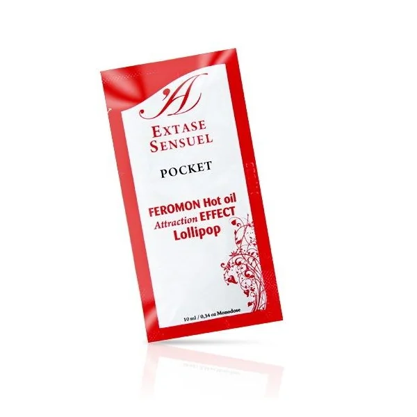 EXTASE SENSUAL - MASSAGE OIL WITH HEAT EFFECT PHEROMONES LOLLIPOP 10 ML