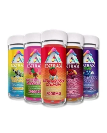 Extrax Adios Gummies 7000mg THC-A Blue Razz Lemonade