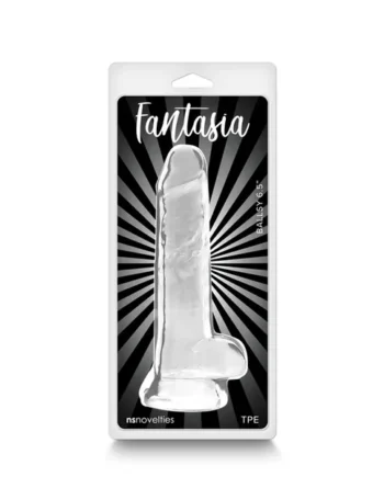 Fantasia Ballsy 6.5 in. Jelly Dildo Clear
