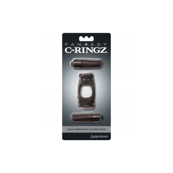 FANTASY C RINGZ DUO VIBRATING SUPER RING BLACK