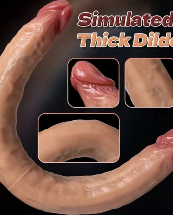 Fantasy Flesh Silicone Realistic Double Dildo - Exclusive Insertion Toy for Lesbian Play