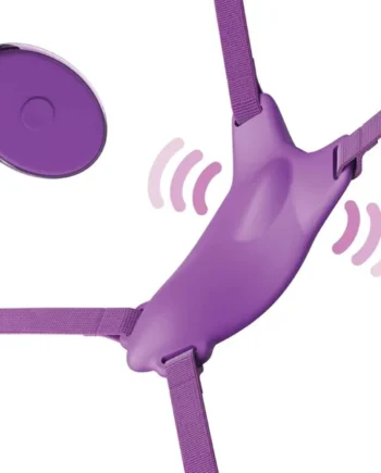 FANTASY FOR HER - BUTTERFLY HARNESS, VIBRATING RECHARGEABLE & REMOTE CONTROL PURPLE
