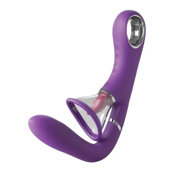 Fantasy For Her Ultimate Pleasure Pro Rechargeable Silicone Vibrator – Purple/Clear