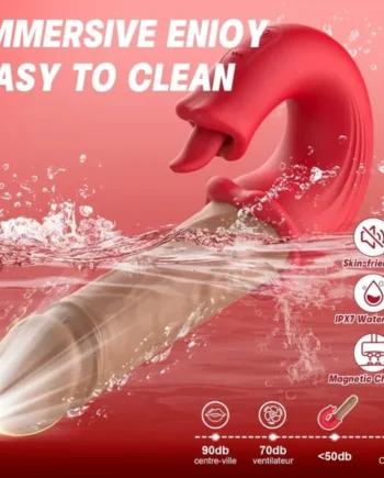 Fantasy Thrusting Vibrating Dildo - Clitoral Stimulating Magic Wand Massager