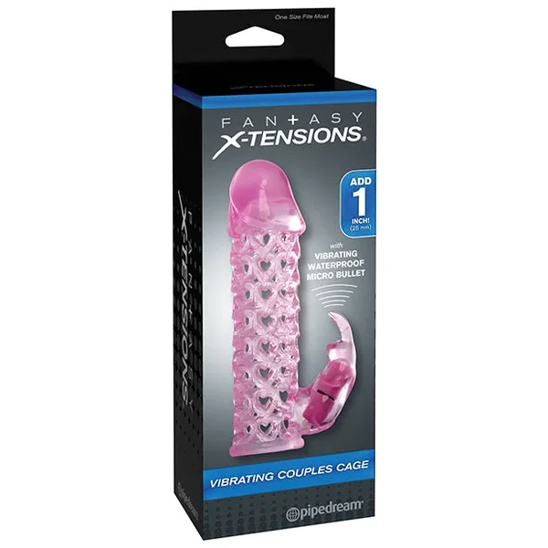 Fantasy X-tensions Vibrating Couples Cage – Pink