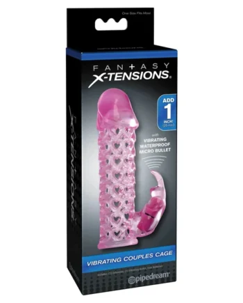 Fantasy X-Tensions Vibrating Couples Cage - Pink