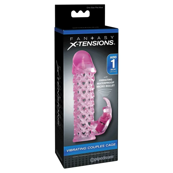 Fantasy X-Tensions Vibrating Couples Cage - Pink