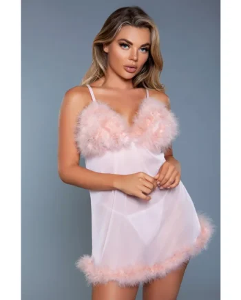 Farrah Babydoll - Small/ Medium - Candy Pink