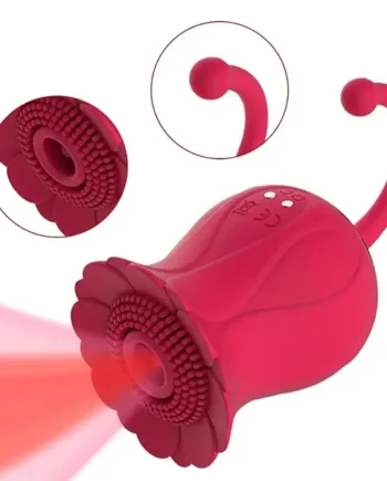 Female Rose Flower Clit Vibrating Sucking Pulse Vibrating Rose Toy