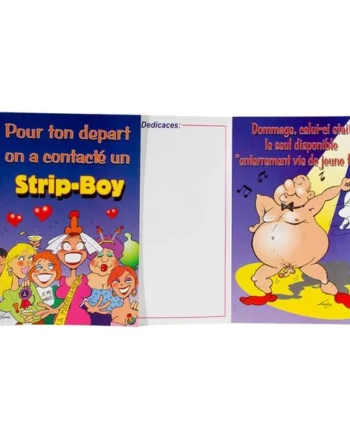 FEMARVI - STRIP BOY GOODBYE CARD /FR