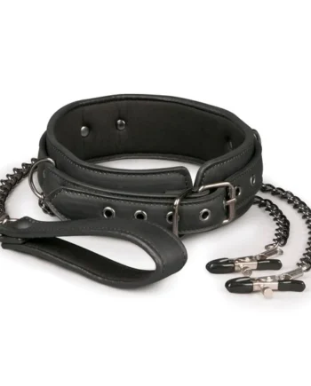 Fetish Collection Collar With Nipple Chains