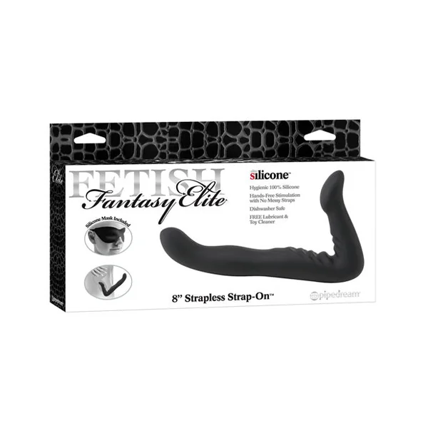 Fetish Fantasy Elite 8" Strapless Strap On W-mask - Black