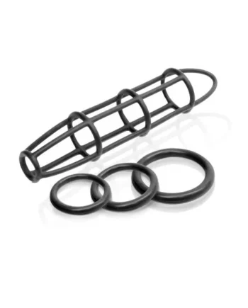 Fetish Fantasy Elite Silicone Cockcage and Ring Set