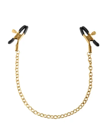 Fetish Fantasy Gold Chain Nipple Clamps - Gold