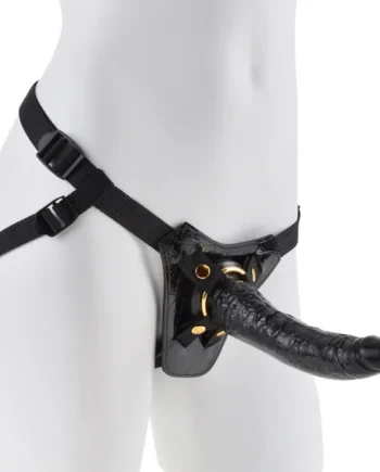 Fetish Fantasy Gold Designer Strap-On Harness & Dildo