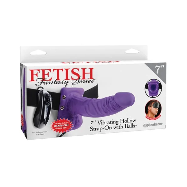 “Fetish Fantasy Series 7″” Vibrating Hollow Strap On W/balls”