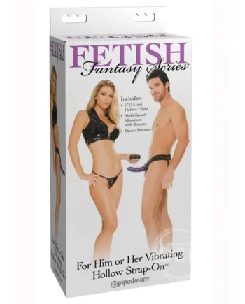Fetish Fantasy Vibrating Hollow 6″ PVC Strap-On with Remote Control 6in