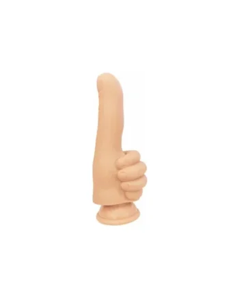 Finger Fest Thumbs Up Dildo, 4.3 Inch Insertable, 1.4 Inch Max Width, Beige