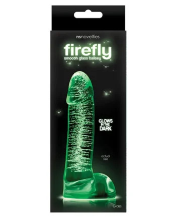 Firefly Glass Smooth Ballsey Dildo - Clear 4"