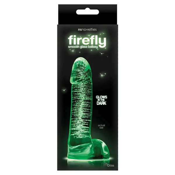 Firefly Glass Smooth Ballsey Dildo - Clear 4"