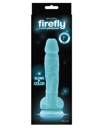Firefly Glow-In-The-Dark Dildo - Blue 5"