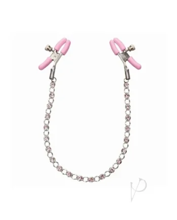 First Time Crystal Nipple Clamps Teasers Pink