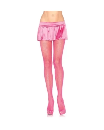 Fishnet Pantyhose - One Size - Neon Pink
