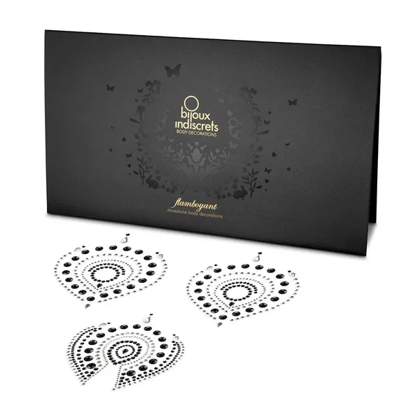 Flamboyant Rhinestone Body Decorations Black/Silver