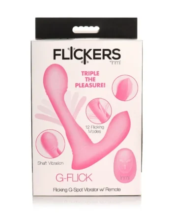 Flickers G-Flick Flicking G-Spot Vibrator With Remote - Pink