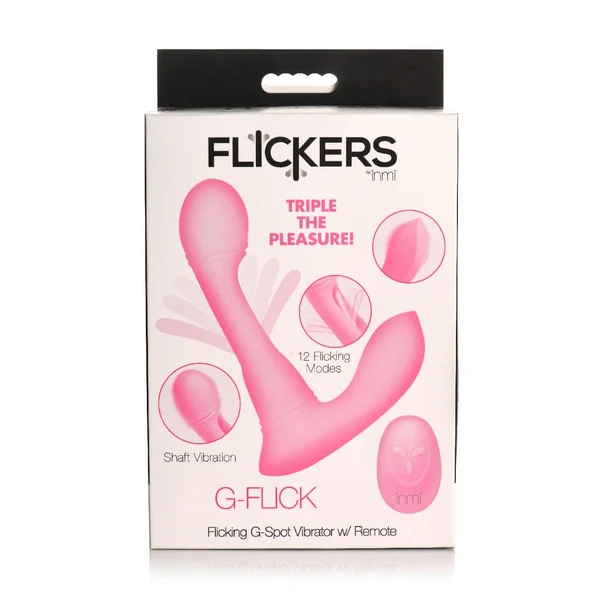 Flickers G-Flick Flicking G-Spot Vibrator With Remote - Pink