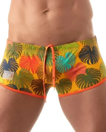 Floral Brazilian Swimsuit Yellow – Size : S