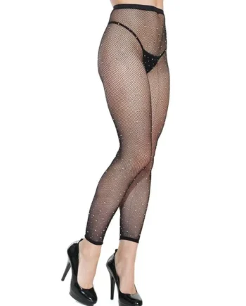 Footless Rhinestone Pantyhose – OS