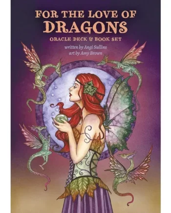 For the Love of Dragons Oracle Deck & Book Set: Artist Amy Brown’s Special Collector’s Set for Fortune-Telling with 44 Pink Gilt-Edged Cards, Organza