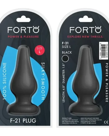 Forto F-21 Tear Drop Silicone Anal Plug Large Black