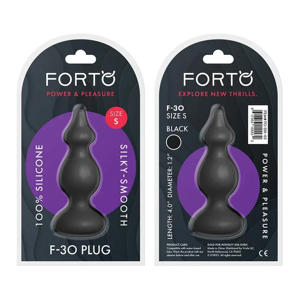 FORTO F-30 Pointer Anal Plug – Black Small