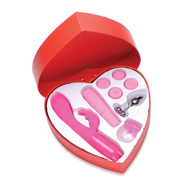 Frisky Passion Deluxe Kit W-heart Gift Box - Pink