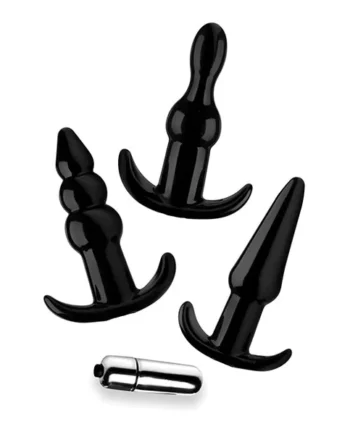 Frisky Thrill Trio Noir Anal Plug Set