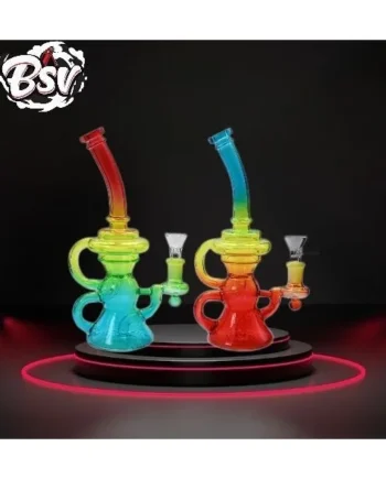 Frosted Recycler Water Pipe 8in