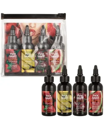Fuck Sauce Flavored Water-Based Personal Lubricant Variety 4 Pack – 2oz (60 mL)