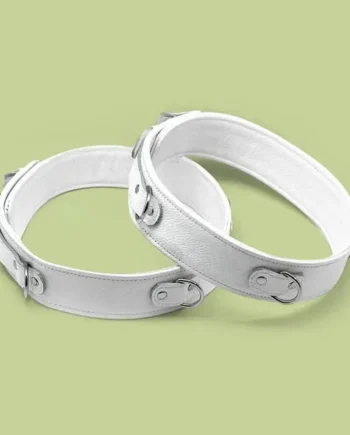 Fuji White Collection Leather Thigh Restraints