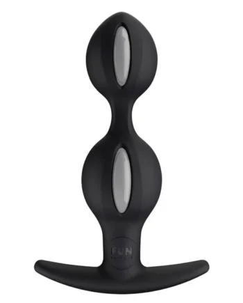 FUN FACTORY - B BALLS DUO ANAL PLUG WITH MOTION GREY BLACK