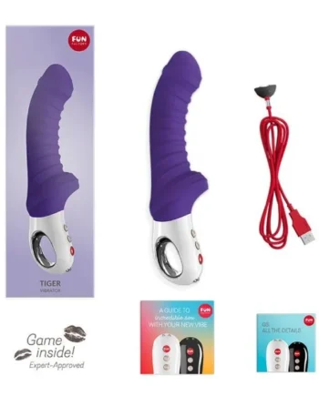 Fun factory tiger G5 vibrator violet stimulate g-spot curve sex toy