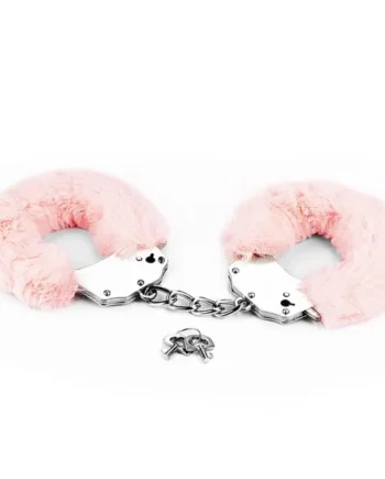 Furry Metal Handcuffs Pink