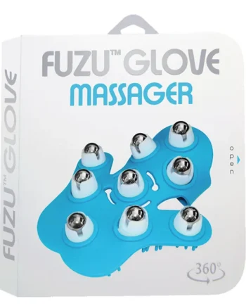 Fuzu Massaging Roller Glove - Neon Blue