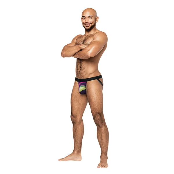 Galactic Sheer Poly Spandex Strappy Ring Jock Underwear