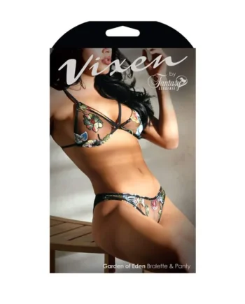 Garden of Eden Bralette and Panty - Large - Extra Large
