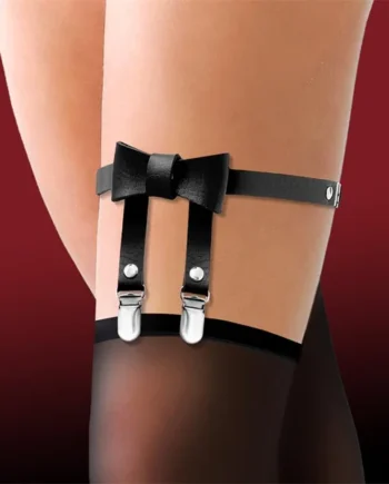 Garter with Bow Tie Vegan Leather One Size