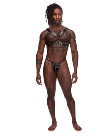 Gemini Leather Harness - One Size - Black